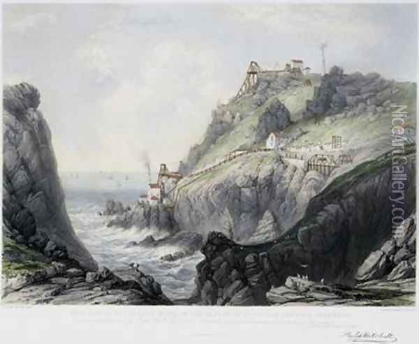 The View of Botallack Mine in the Parish of St Just in Penwith Oil Painting - Mitchell, Philip