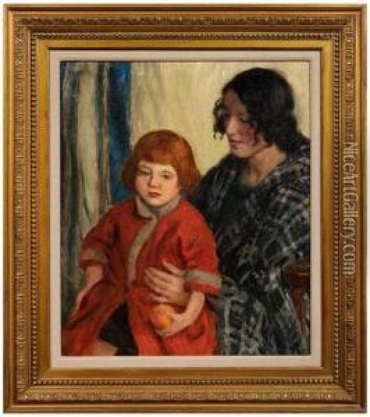 Mother And Child Oil Painting - Frederick Stead