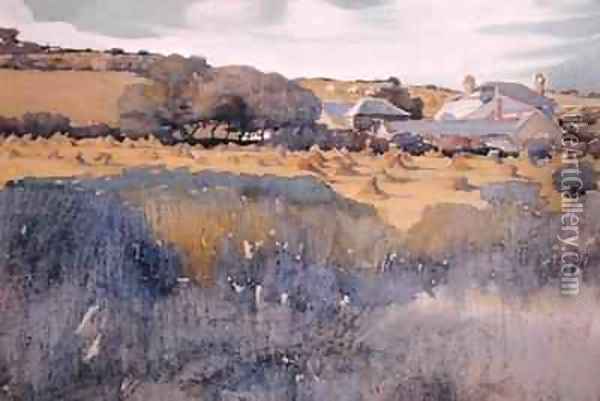 Farm View Newlyn Oil Painting - Elizabeth Stanhope Forbes