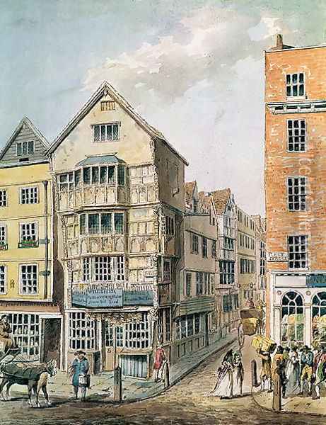 Corner of Fleet Street and Chancery Lane Oil Painting - William Alexander