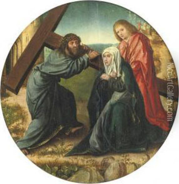 Christ Carrying The Cross Oil Painting - Gerard David