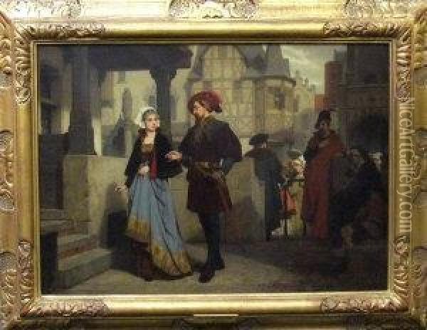 Faust & Marguerite Oil Painting - Wilhelm Koller