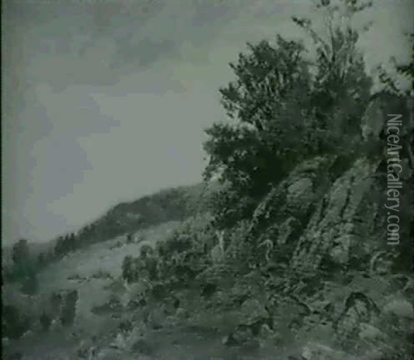 Kahwildrudel Im Harz Oil Painting - Fritz Carl Werner Ebel