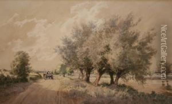 A Berkshire Stream Oil Painting - William Tatton Winter