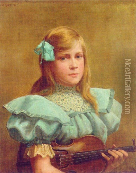 The Young Violinist Oil Painting - George Goodwin Kilburne
