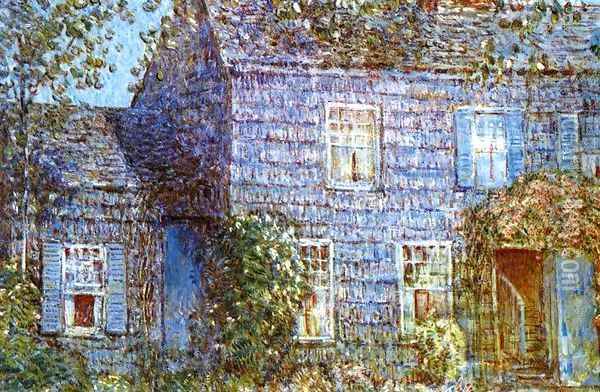 Hutchison House, Easthampton Oil Painting - Frederick Childe Hassam