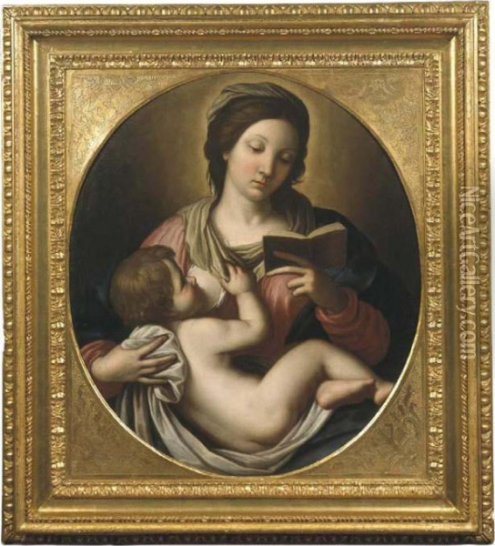 Madonna Dellatte Oil Painting - Giovanni Battista Salvi