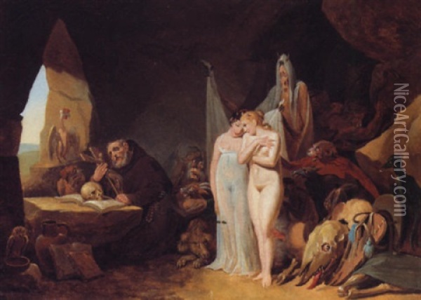 The Temptation Of Saint Anthony Oil Painting - Louis Leopold Boilly