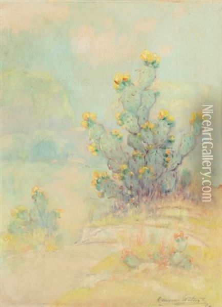 Cacti Oil Painting - Dawson Dawson-Watson