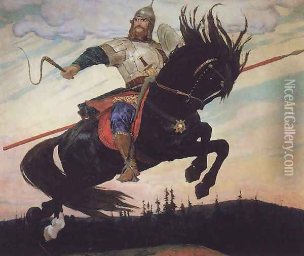 Ilya Muromets (1914) Oil Painting - Viktor Vasnetsov