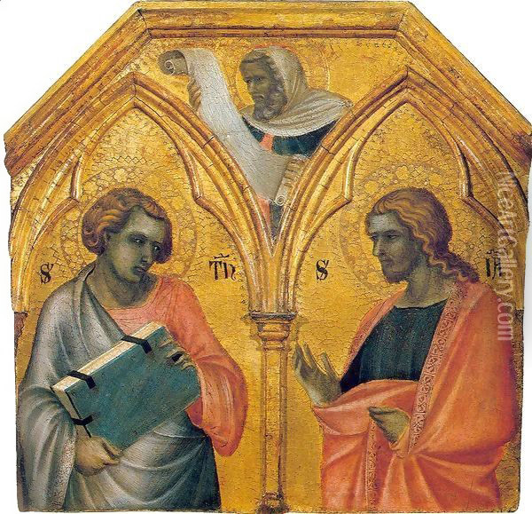 Carmine Altarpiece Saint Thomas and Saint James the Less Oil Painting - Pietro Lorenzetti