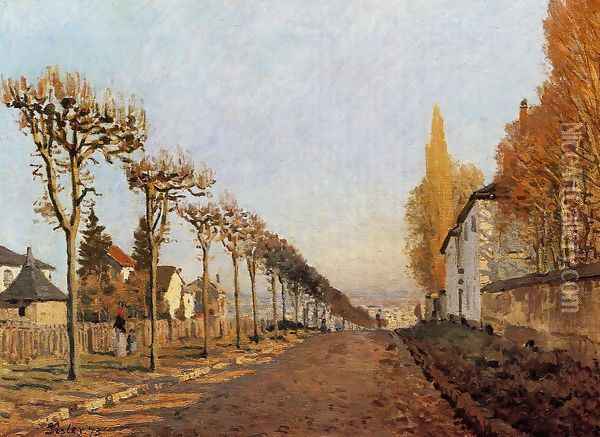 Chemin De La Machine Louveciennes Oil Painting - Alfred Sisley