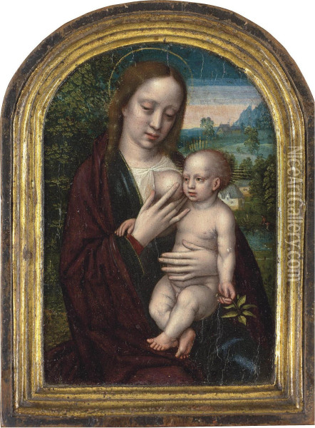 The Virgin Lactans Oil Painting - Ambrosius Benson
