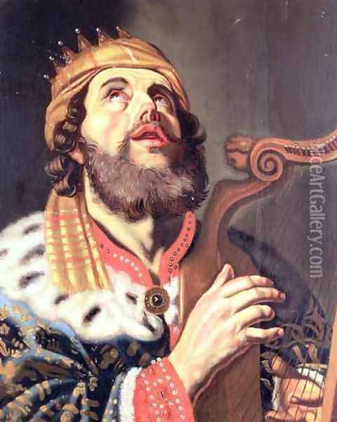King David Oil Painting - Gerrit Van Honthorst