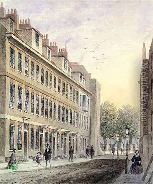 View of Fludyer Street, looking towards St. Jamess Park, 1859 Oil Painting - Thomas Hosmer Shepherd