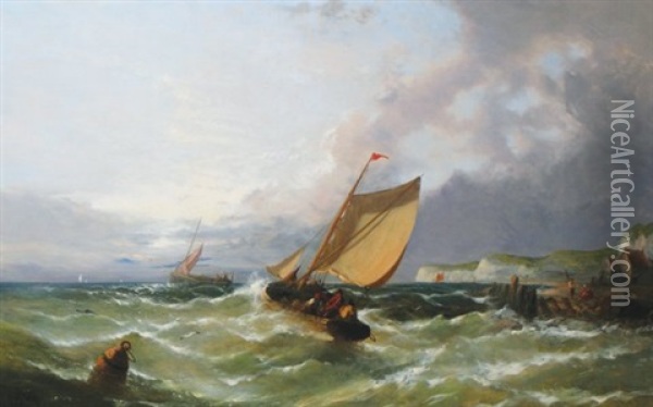 Stormy Seas Oil Painting - John Callow