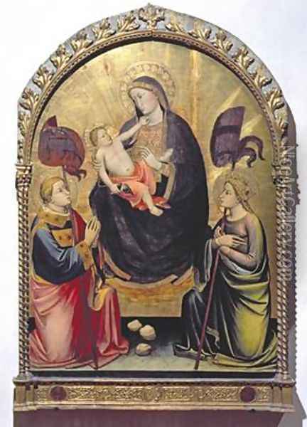 Madonna and Child with St Stephen and St Ursula Oil Painting - di Nardo Mariotto