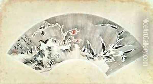 Add 265 OA Rocks and bamboo in the snow Jiaoxian Shangdong Province Oil Painting - Fenghan Gao
