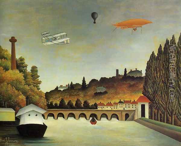 View of the Bridge at Sevres Oil Painting - Henri Julien Rousseau