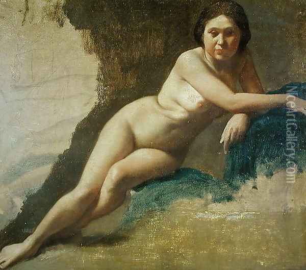 Nude Study, c.1858-60 Oil Painting - Edgar Degas