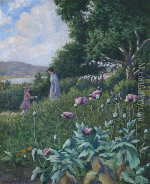Valmuer Oil Painting - Ola Geelmuyden
