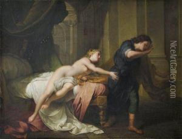 Joseph Sollicite Par La Femme De Putiphar Toile Oil Painting - Jean-Baptiste Nattier