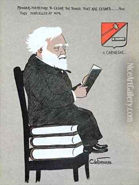 Caricature of Andrew Carnegie 1835-1919 Oil Painting - Carlo de Fornaro