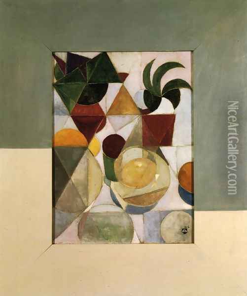 Still Life with Apples Oil Painting - Theo van Doesburg