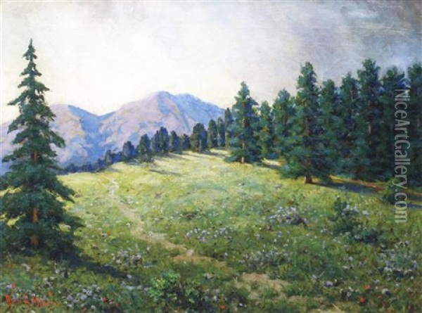 Mountain Meadow Oil Painting - Royal Hill Milleson
