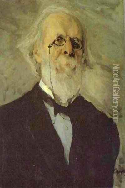 Portrait Of Dmitry Stasov 1908 Oil Painting - Valentin Aleksandrovich Serov