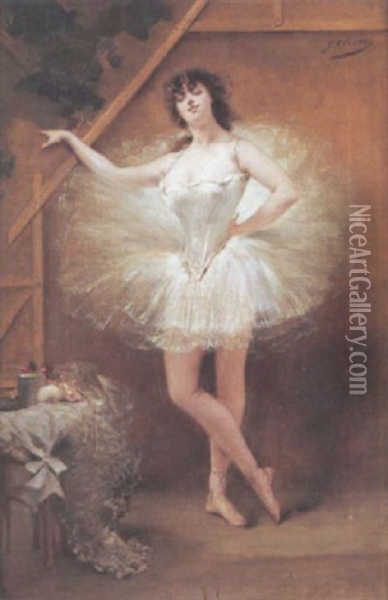Portrat Der Tanzerin Virginia Zucchi Oil Painting - Georges Jules Victor Clairin
