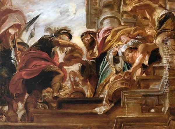The Meeting of Abraham and Melchisedek Oil Painting - Peter Paul Rubens