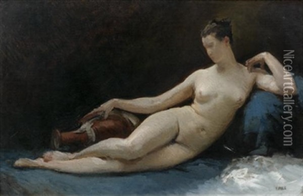 La Figure De La Seine Pour L'opera Garnier A Paris (study) Oil Painting - Isidore Alexandre Augustin Pils