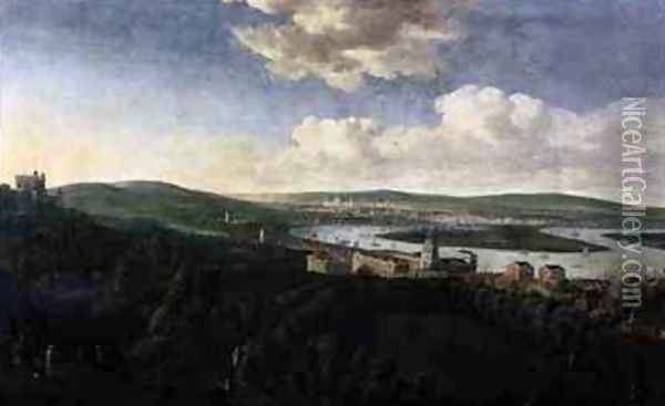 View of Queens House and Royal Hospital Greenwich Oil Painting - Jan the Elder Griffier
