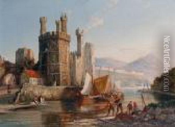 The Eagle Tower, Caernarvon Castle Oil Painting - William Raymond Dommersen