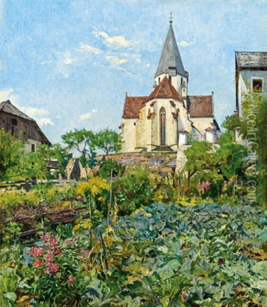 Kirche Von Murnau Oil Painting - Hans Tichy