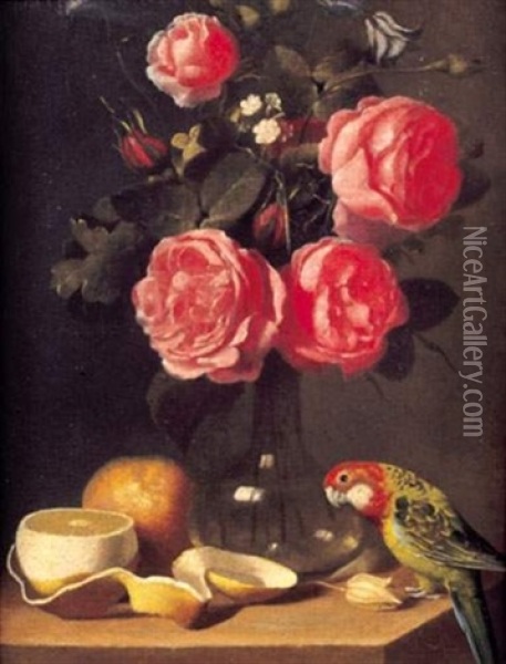 Nature Morte Au Vase De Fleurs Oil Painting - Jacob Marrel