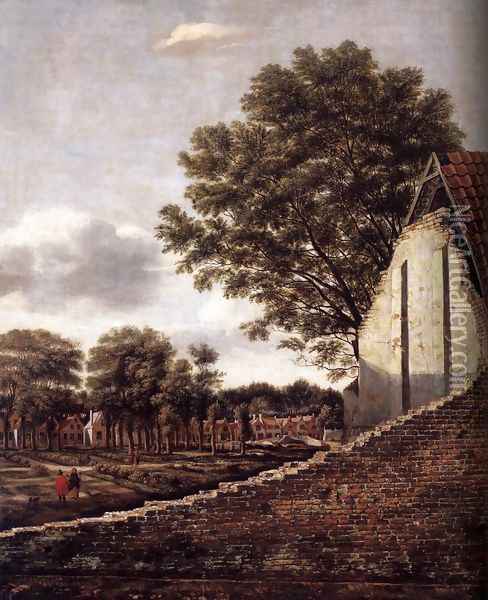 View of a Dutch Town 1661-63 Oil Painting - Daniel Vosmaer