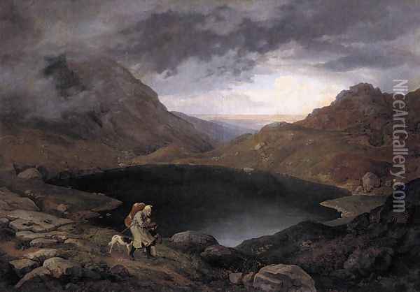 Pool in the Riesengebirge 1839 Oil Painting - Adrian Ludwig Richter