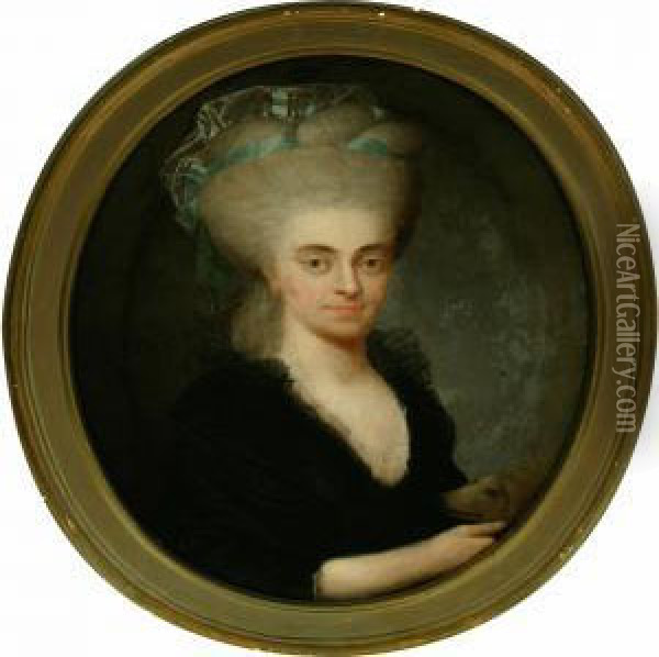 Portrait Of Catharina Maria Reiersen Oil Painting - Erik Pauelsen