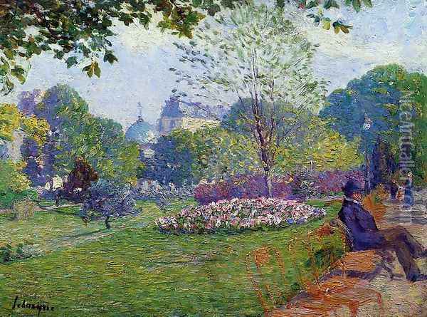 The Parc Monceau Oil Painting - Albert Lebourg