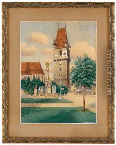 Perchtoldsdorf Oil Painting - Franz Brenner