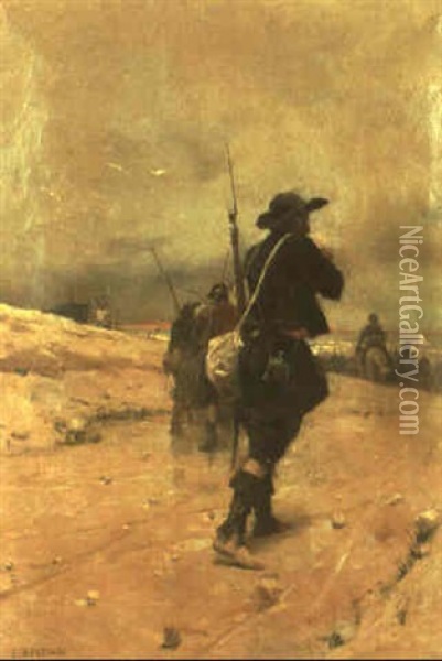 L'armee De Napoleon A Boulogne Oil Painting - Paul Emile Boutigny
