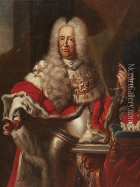 Portrait Of Prince Elector Karl Philipp Iii Of Palatinate Oil Painting - Pierre Louis Goudreaux