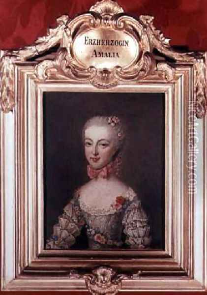 Archduchess Maria Amalia 1746-1804 Oil Painting - Etienne Liotard