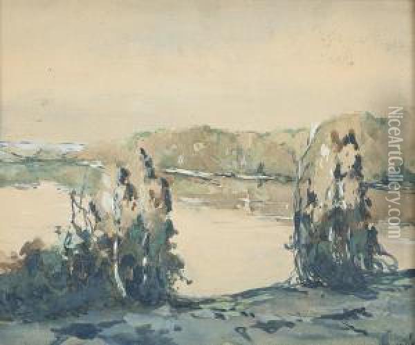 Seenlandschaft Oil Painting - Grigorij Musatov