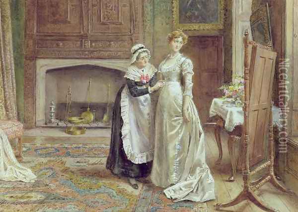 The Wedding Dress Oil Painting - George Goodwin Kilburne