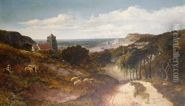 A View Of Hastings Oil Painting - Edmund John Niemann