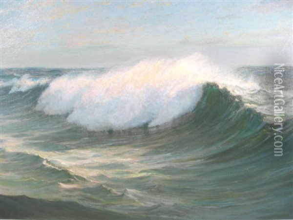 Waves Oil Painting - William Partridge Burpee