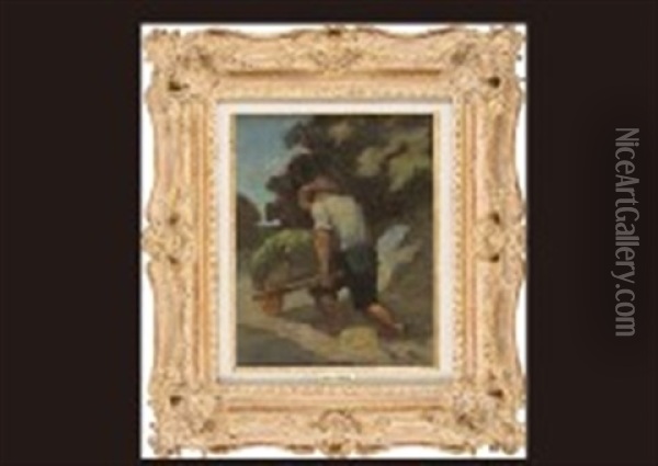 La Brouette Oil Painting - Honore Daumier